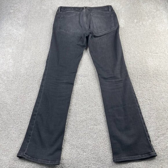 Frame Jeans Black Le Mini Boot Button Fly Charlie Wash Denim - Picture 3 of 4